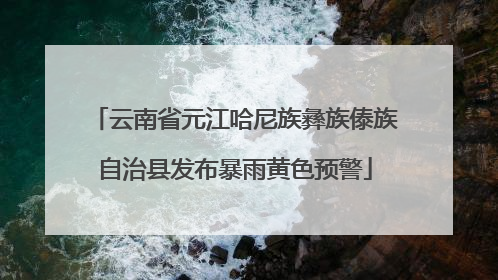 云南省元江哈尼族彝族傣族自治县发布暴雨黄色预警