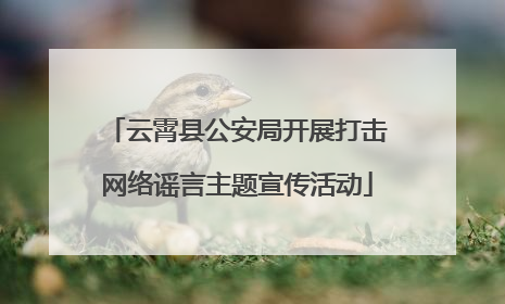 云霄县公安局开展打击网络谣言主题宣传活动