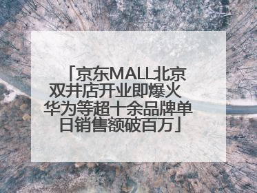 京东MALL北京双井店开业即爆火 华为等超十余品牌单日销售额破百万