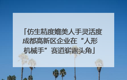 仿生精度媲美人手灵活度 成都高新区企业在“人形机械手”赛道崭露头角