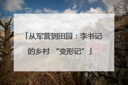 从军营到田园：李书记的乡村 “变形记”