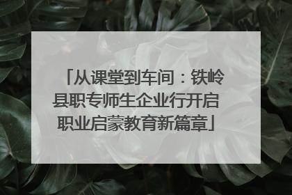 从课堂到车间：铁岭县职专师生企业行开启职业启蒙教育新篇章