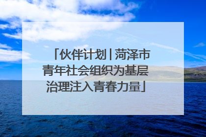 伙伴计划│菏泽市青年社会组织为基层治理注入青春力量