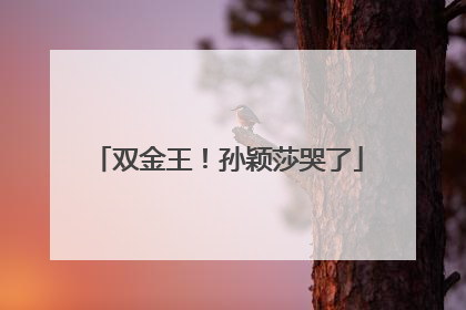 双金王！孙颖莎哭了