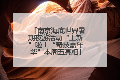 南京海底世界暑期夜游活动“上新”啦！“奇技嘉年华”本周五亮相