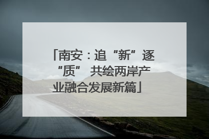 南安：追“新”逐“质” 共绘两岸产业融合发展新篇