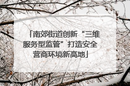 南郊街道创新“三维服务型监管”打造安全营商环境新高地