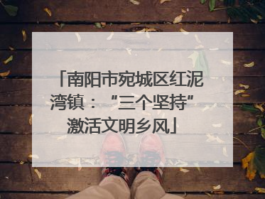 南阳市宛城区红泥湾镇：“三个坚持”激活文明乡风