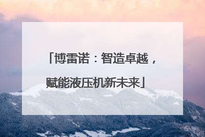 博雷诺：智造卓越，赋能液压机新未来
