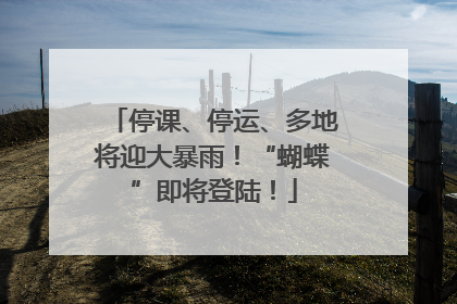 停课、停运、多地将迎大暴雨！“蝴蝶”即将登陆！