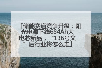 储能赛道竞争升级：阳光电源下线684Ah大电芯新品，“136号文”后行业将怎么走