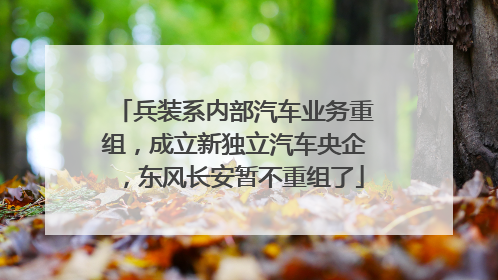 兵装系内部汽车业务重组，成立新独立汽车央企，东风长安暂不重组了