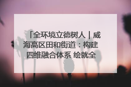 全环境立德树人｜威海高区田和街道：构建四维融合体系 绘就全环境立德树人新画卷