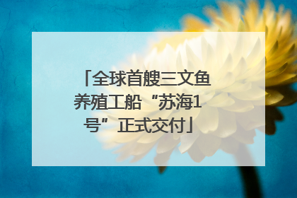 全球首艘三文鱼养殖工船“苏海1号”正式交付