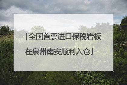 全国首票进口保税岩板在泉州南安顺利入仓