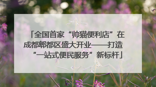 全国首家“帅猫便利店”在成都郫都区盛大开业——打造“一站式便民服务”新标杆