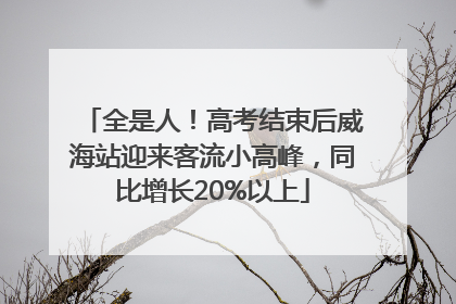全是人！高考结束后威海站迎来客流小高峰，同比增长20%以上