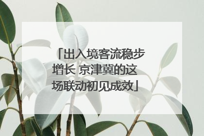 出入境客流稳步增长 京津冀的这场联动初见成效