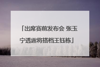 出席赛前发布会 张玉宁透露将搭档王钰栋