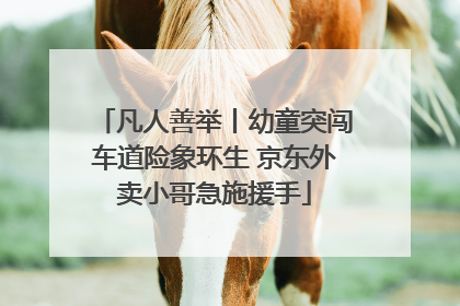 凡人善举丨幼童突闯车道险象环生 京东外卖小哥急施援手