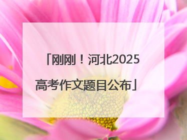刚刚！河北2025高考作文题目公布