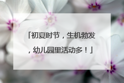 初夏时节，生机勃发，幼儿园里活动多！