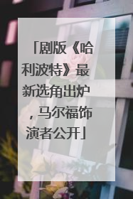 剧版《哈利波特》最新选角出炉，马尔福饰演者公开