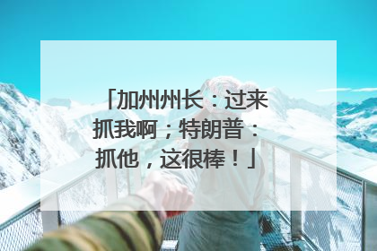 加州州长：过来抓我啊；特朗普：抓他，这很棒！