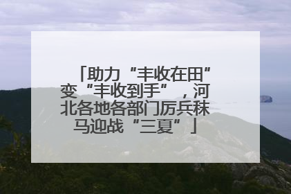 助力“丰收在田”变“丰收到手”，河北各地各部门厉兵秣马迎战“三夏”