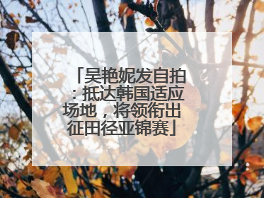 吴艳妮发自拍：抵达韩国适应场地，将领衔出征田径亚锦赛