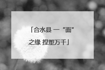 合水县 一“面”之缘 捏塑万千