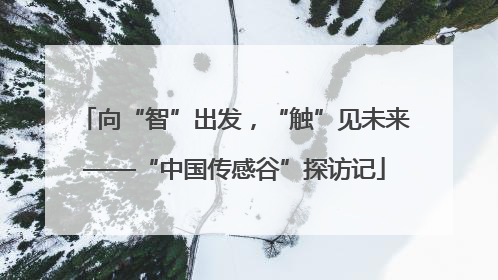 向“智”出发，“触”见未来——“中国传感谷”探访记