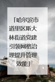 哈尔滨市道里区斯大林街道党建引领网格治理提升管理效能