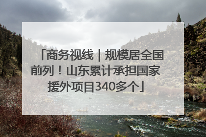 商务视线｜规模居全国前列！山东累计承担国家援外项目340多个