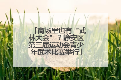 商场里也有“武林大会”？静安区第三届运动会青少年武术比赛举行