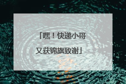 嘿！快递小哥又获锦旗致谢
