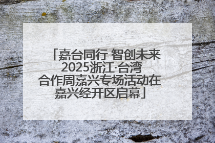 嘉台同行 智创未来 2025浙江·台湾合作周嘉兴专场活动在嘉兴经开区启幕