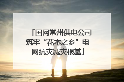 国网常州供电公司筑牢“花木之乡”电网抗灾减灾根基