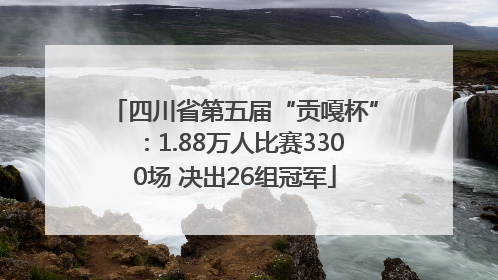 四川省第五届“贡嘎杯”：1.88万人比赛3300场 决出26组冠军