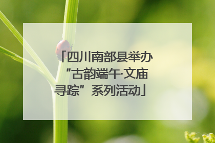 四川南部县举办“古韵端午·文庙寻踪”系列活动