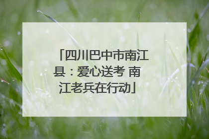 四川巴中市南江县：爱心送考 南江老兵在行动