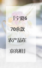 宁夏670余款农产品在京亮相