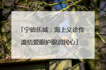 宁德蕉城：海上义诊传温情爱眼护眼润民心