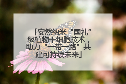 安然纳米“国礼”级植物干细胞技术，助力“一带一路”共建可持续未来