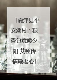 夏津县平安湖村：粽香包意暖夕阳 艾锤传情敬老心