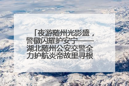 夜游随州光影盛，警徽闪耀护安宁——湖北随州公安交警全力护航炎帝故里寻根节夜游活动侧记