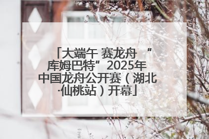 大端午 赛龙舟 “库姆巴特”2025年中国龙舟公开赛（湖北·仙桃站）开幕
