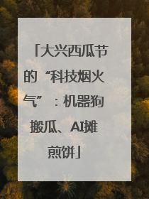 大兴西瓜节的“科技烟火气”：机器狗搬瓜、AI摊煎饼