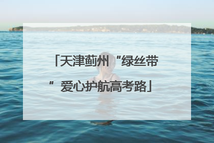 天津蓟州“绿丝带”爱心护航高考路