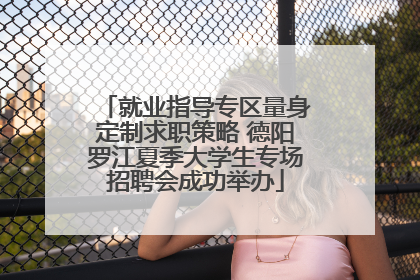 就业指导专区量身定制求职策略 德阳罗江夏季大学生专场招聘会成功举办
